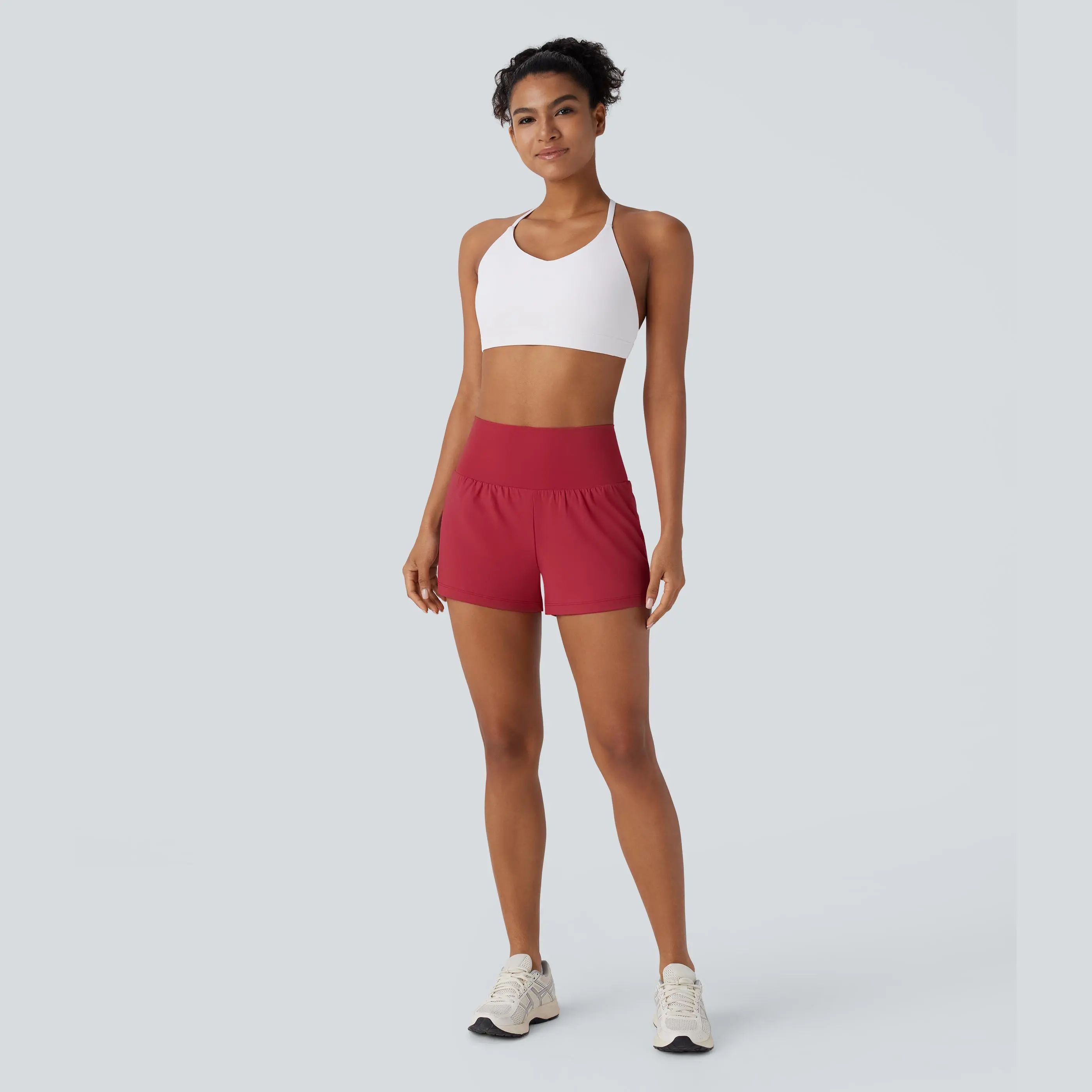 Super High Waisted Back Pocket & Side Hidden Pocket 2-in-1 Yoga Shorts 3