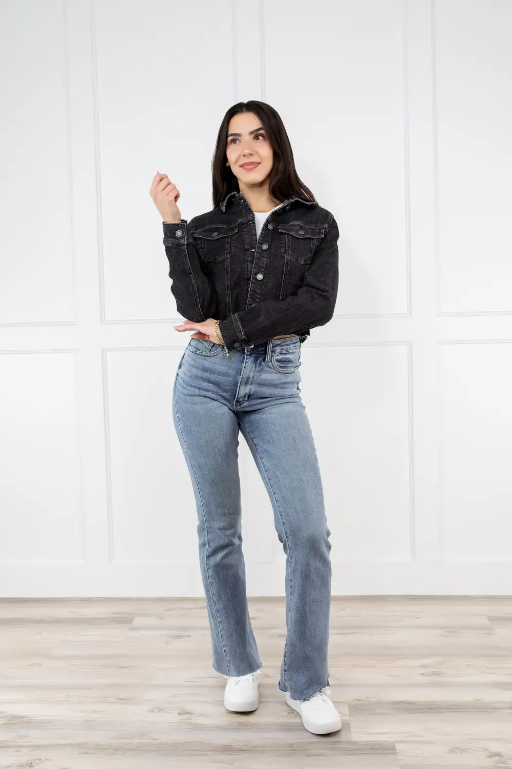 Judy Blue Night Like This Cropped Denim Jacket