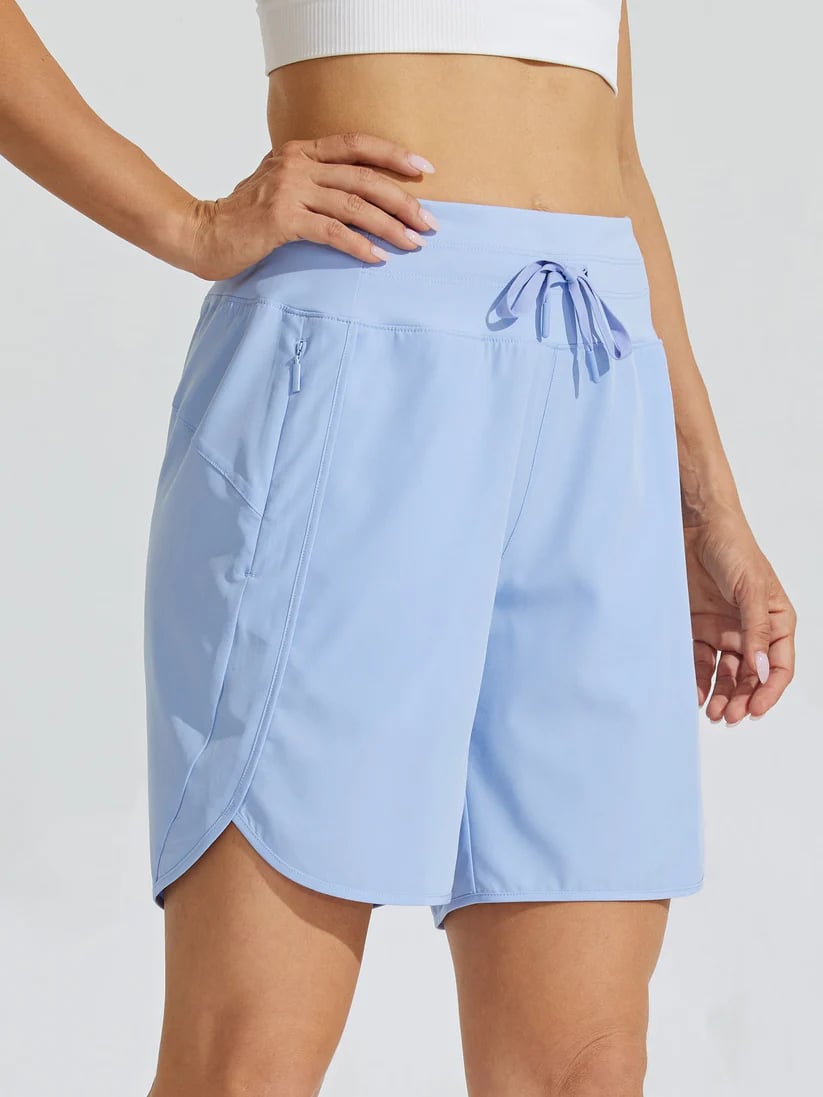 ⏰Hot Sale Women's Active 7 Inseam Athletic Long Running High Wasistband Shorts