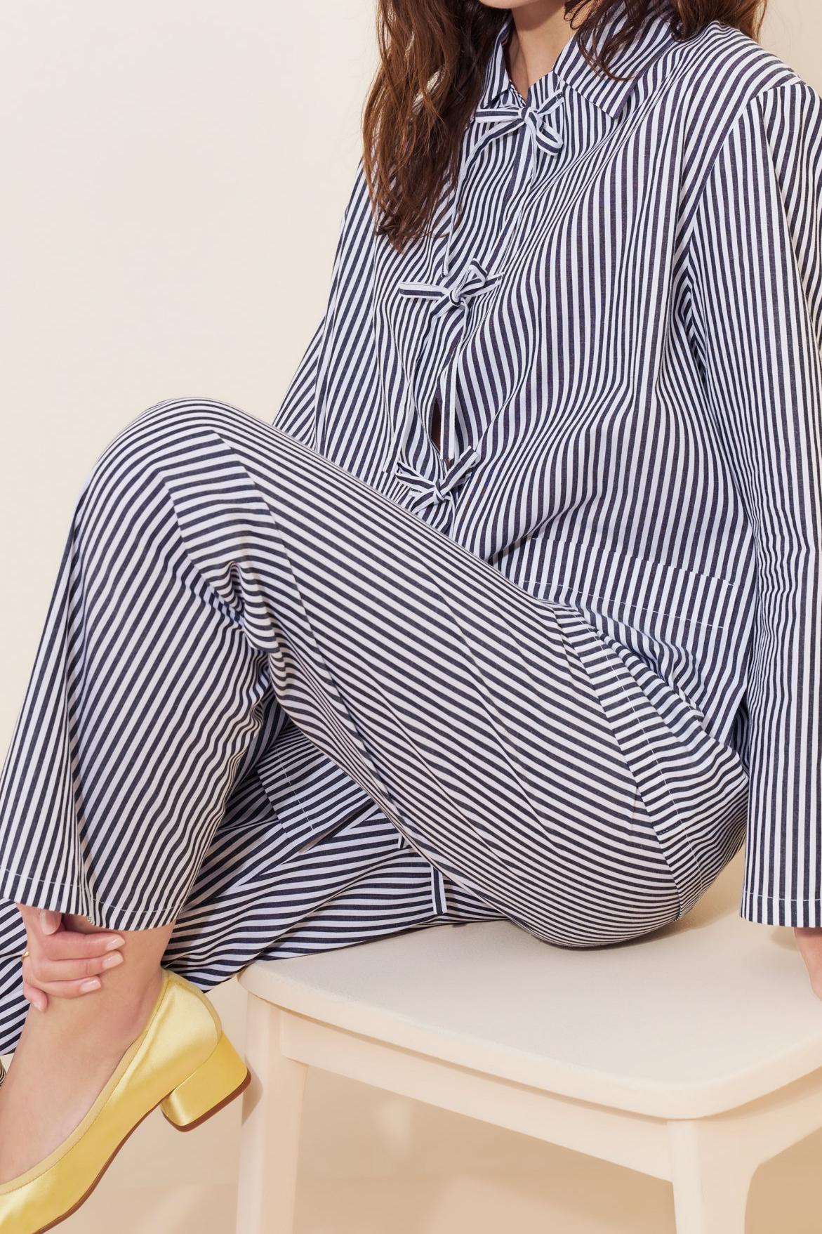 Poplin Striped Pajama Pants