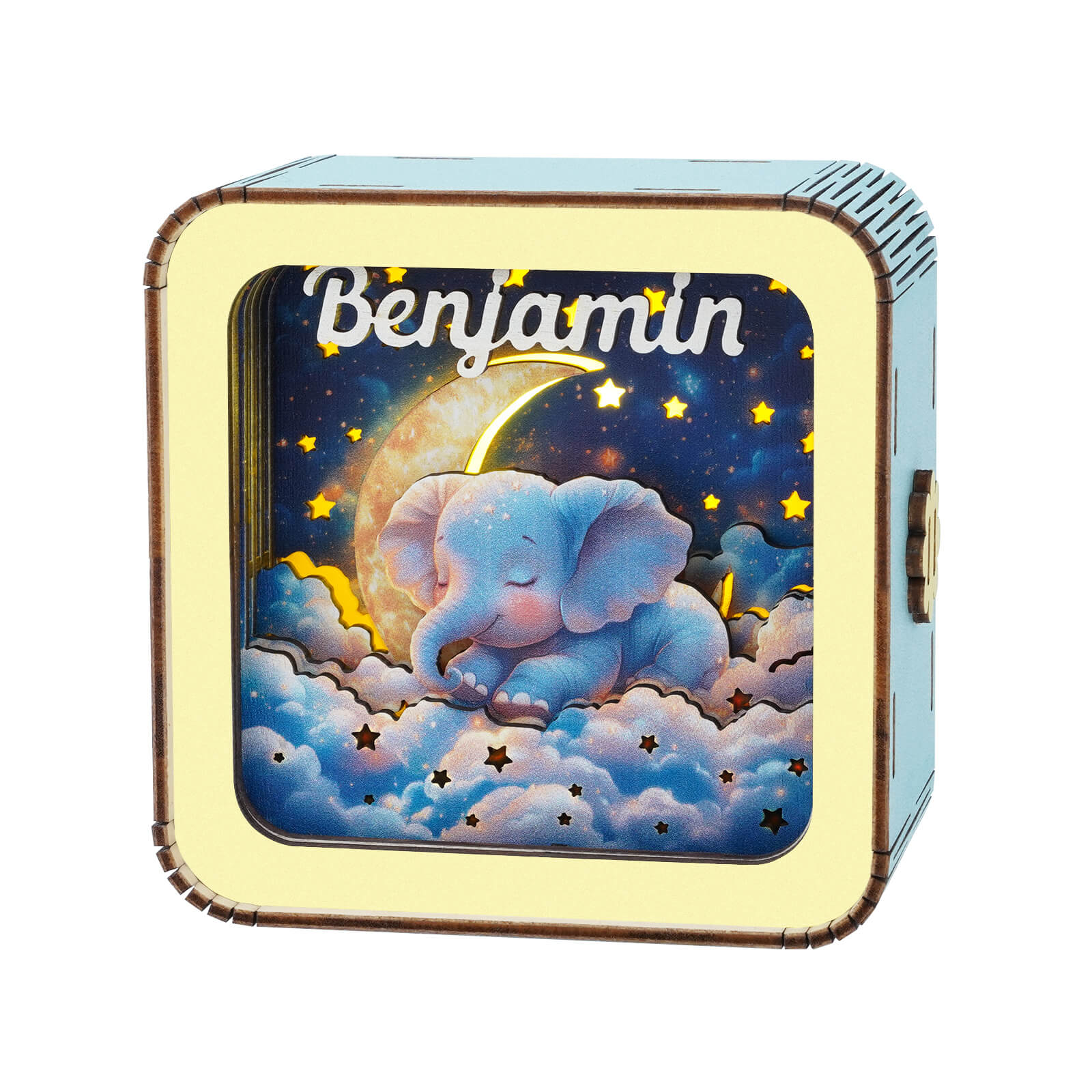 Dream Elephant 2 Kit - Personalized 3D Wooden Puzzle Night Light