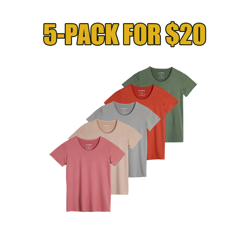 Women’s 10-Pack Dry‑Fit Stretch Crew Neck Athletic T‑Shirts (Plus Size Friendly)
