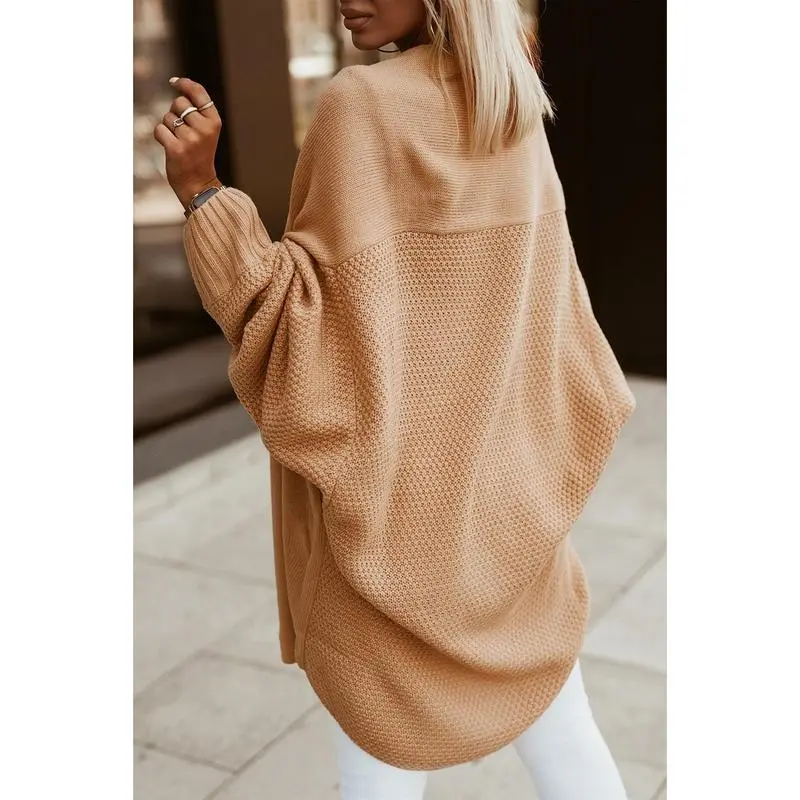 Women's Fall Cardigans Open Front Batwing Sleeve Knit Oversized Long Cardigan Sweaters