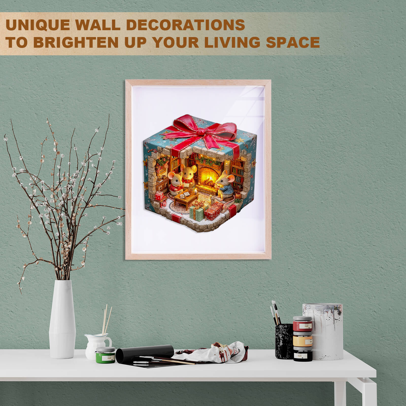 Mouse's Gift House Wooden Jigsaw Puzzle