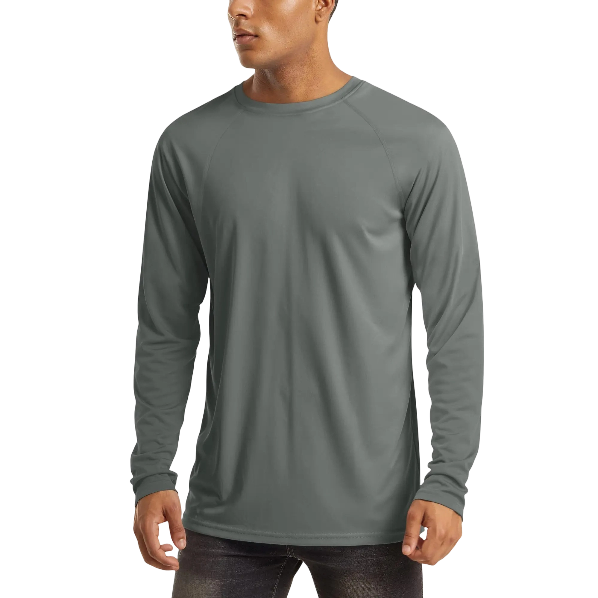 8 Pack Men's UPF 50+ Long Sleeves Shirts Quick Dry Lightweight Summer Sportswear Tops