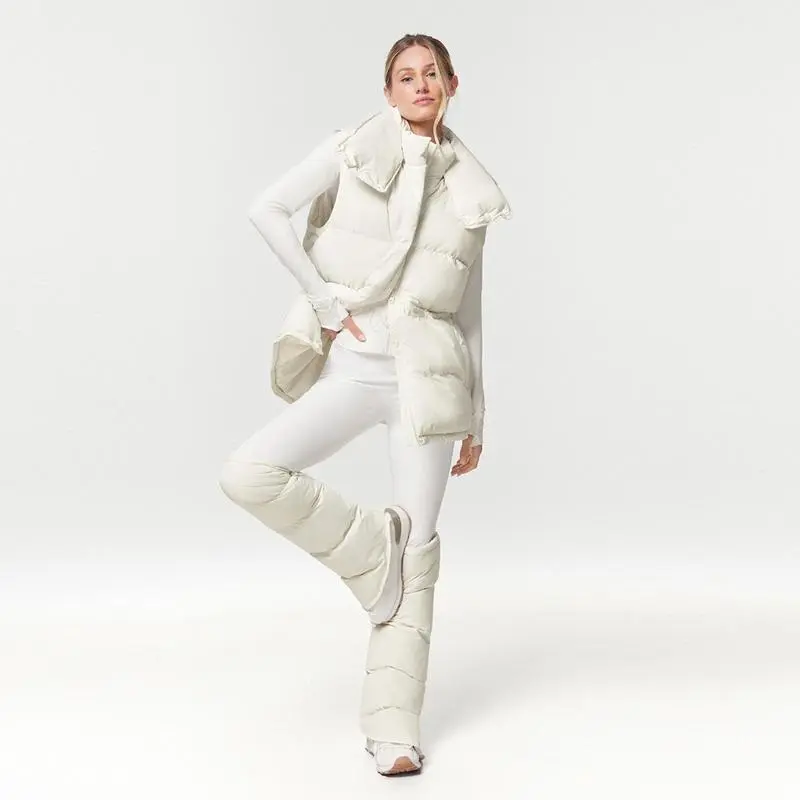 PolarPlay Soft Warm Chill Water-Repellent Lightweight Adjustable Cuffs Waist Detachable Sleeves Collar Puffer Jacket Vest Autumn Winter Outdoor Daily Casual