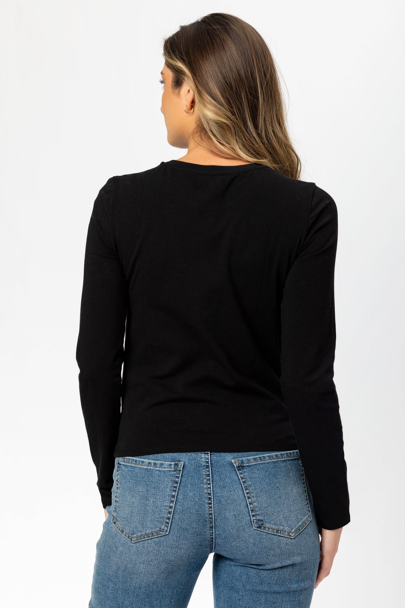 Long-Sleeve Crew-Neck Top