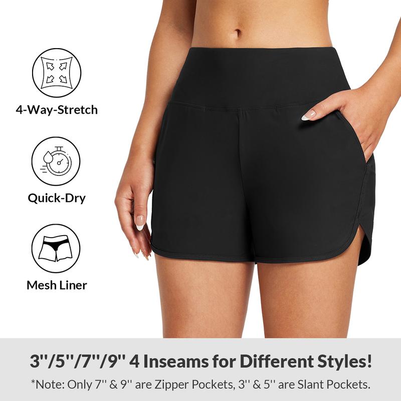 Women's 2-in-1 High-Waisted Yoga Shorts with Pockets
