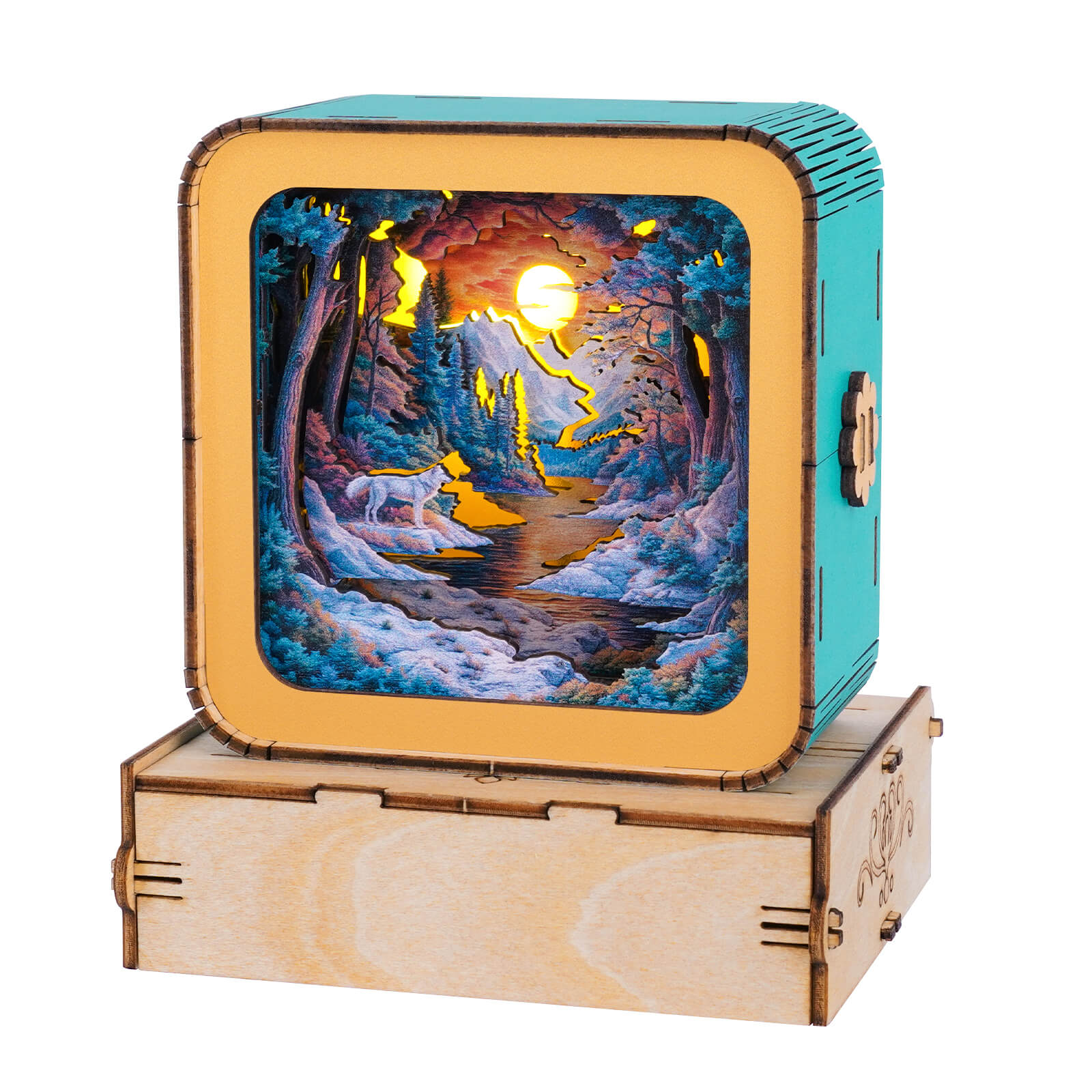 Forest Fantasy Wolf Kit - 3D Wooden Puzzle Night Light