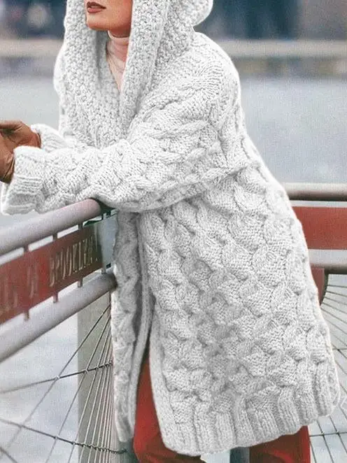 (Warehouse Clearance)Winter keep warm plain sweater cardigan