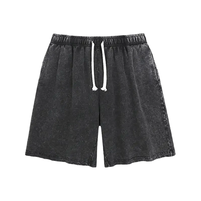 Vintage Acid-Washed Athletic Sweat Shorts