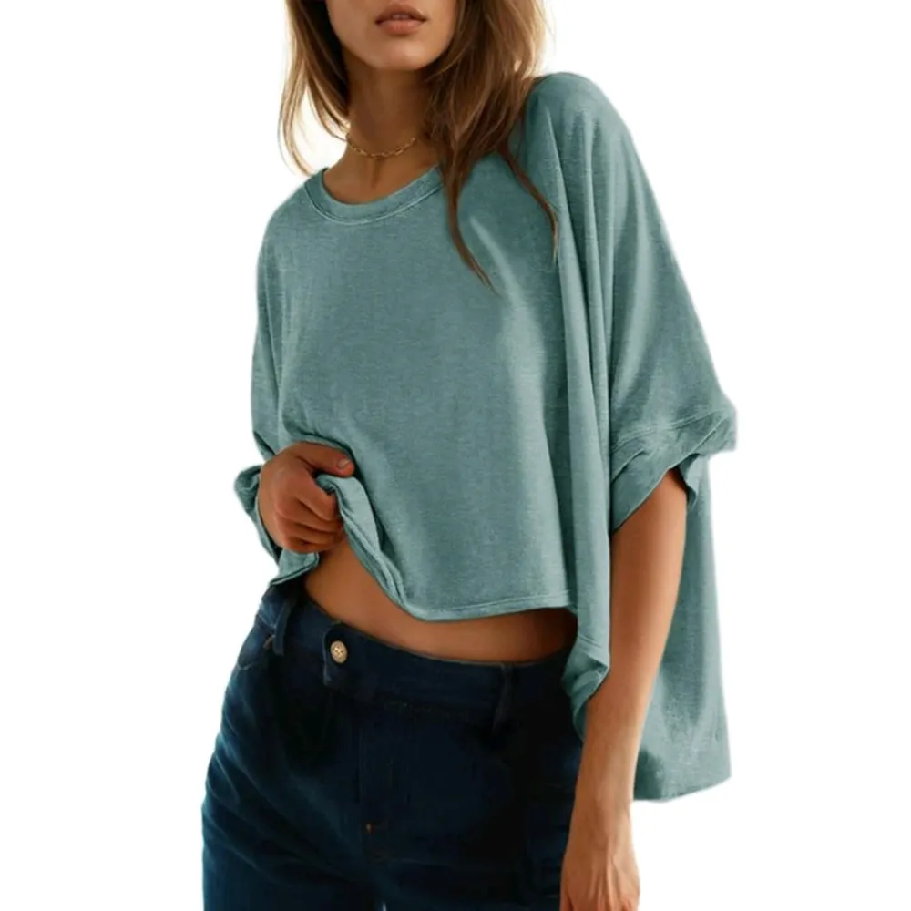 Women's Loose T-Shirt + Linen Wide-Leg Pants
