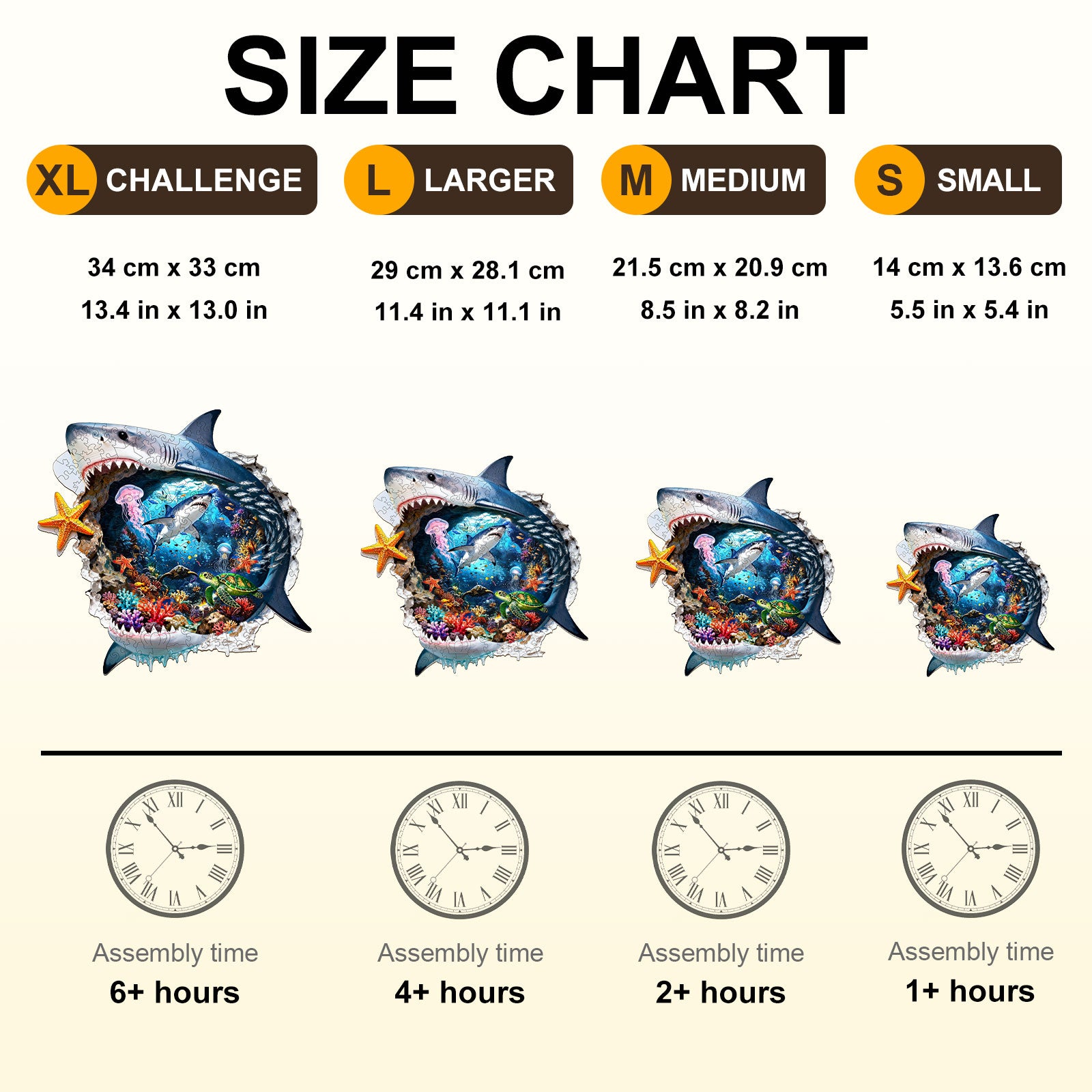 Shark Alert Wooden Jigsaw Puzzle