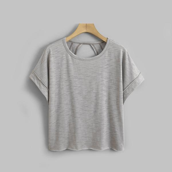 Women's Asymmetrical Cut-Out Batwing Tee