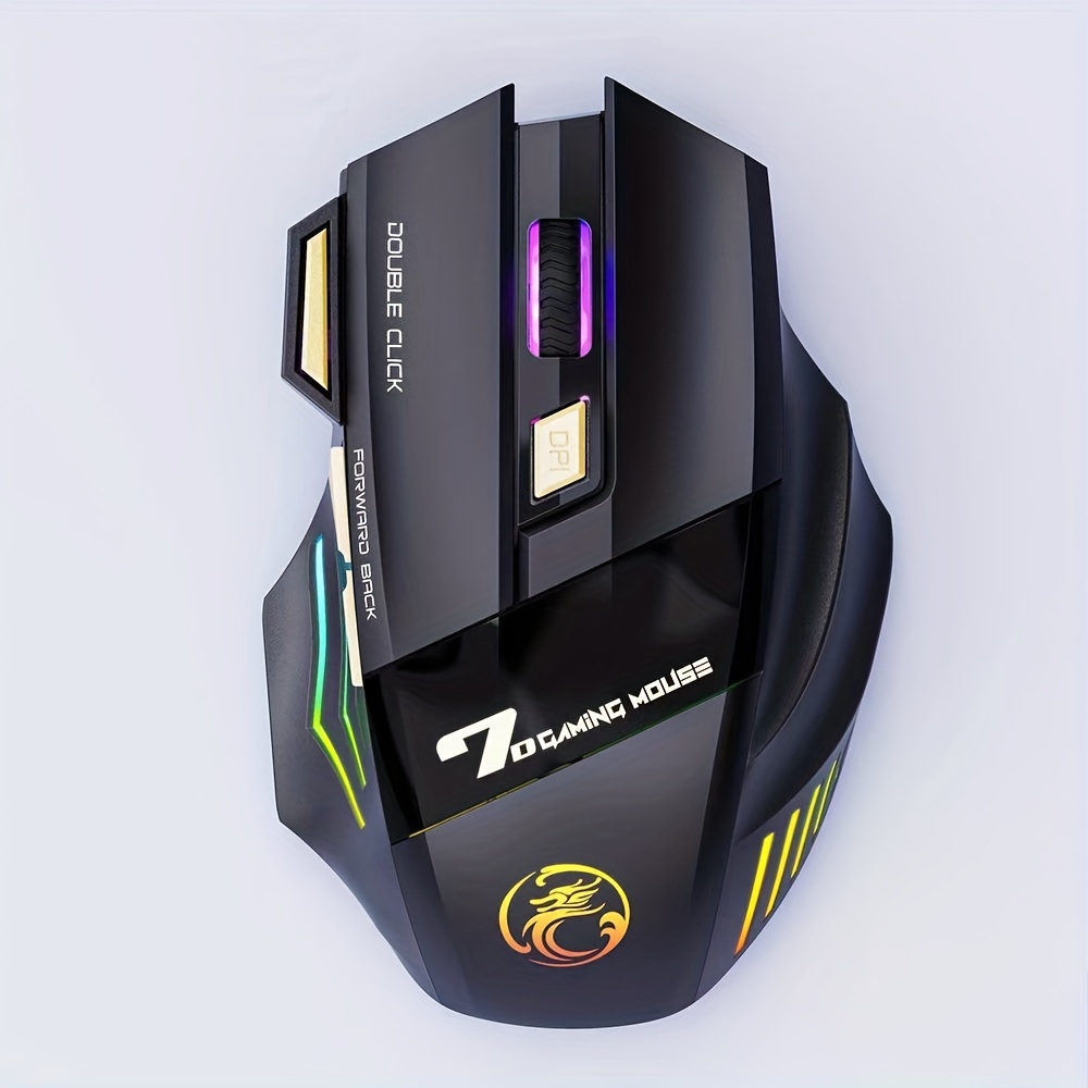 Rechargeable Wireless BT Gamer Gaming Mouse - Ergonomic, Silent, RGB Backlight, Perfect for Laptop & PC