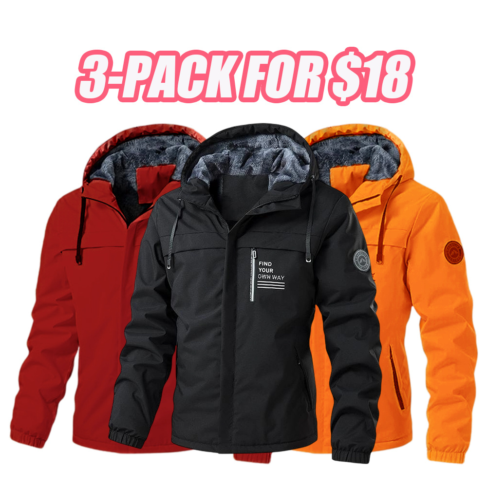 Men's Thick Fleece Lined Hooded Jacket