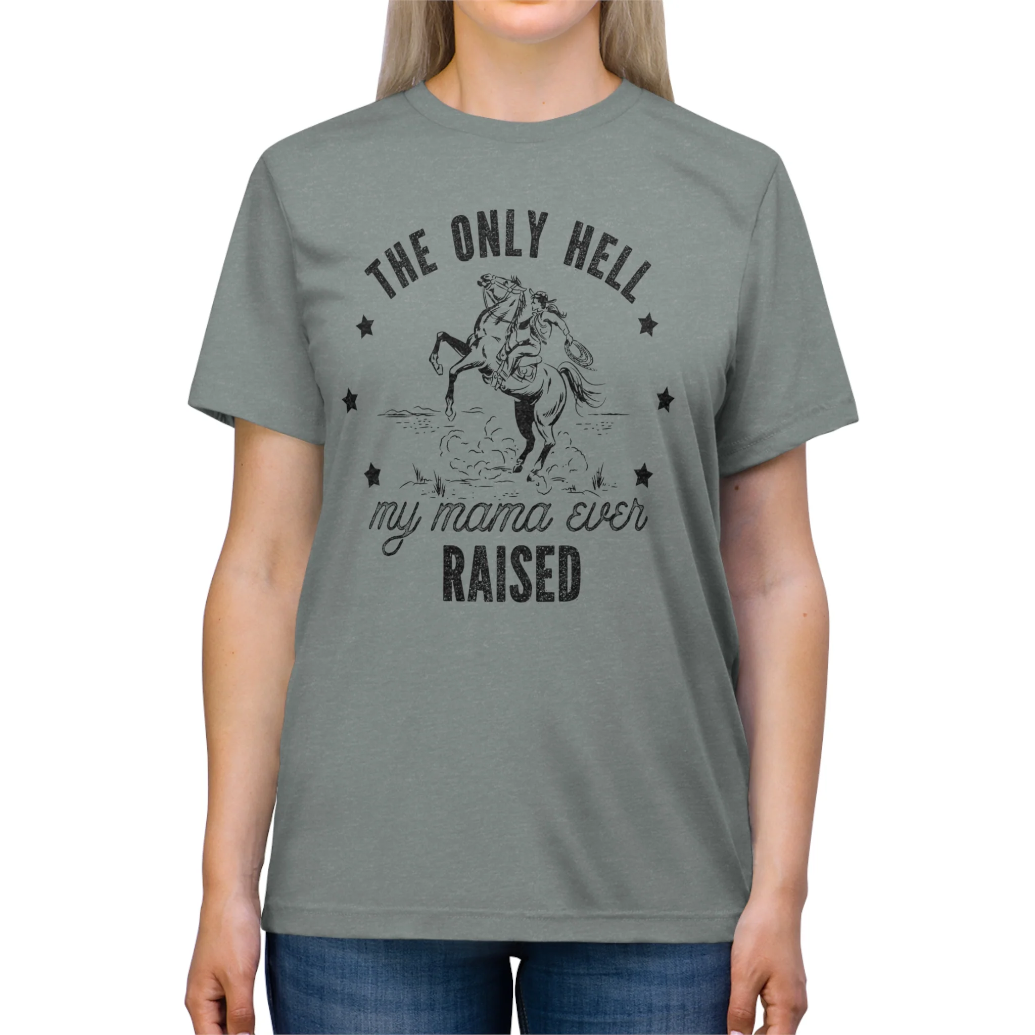 Mama Raised Hell Unisex Triblend Tee