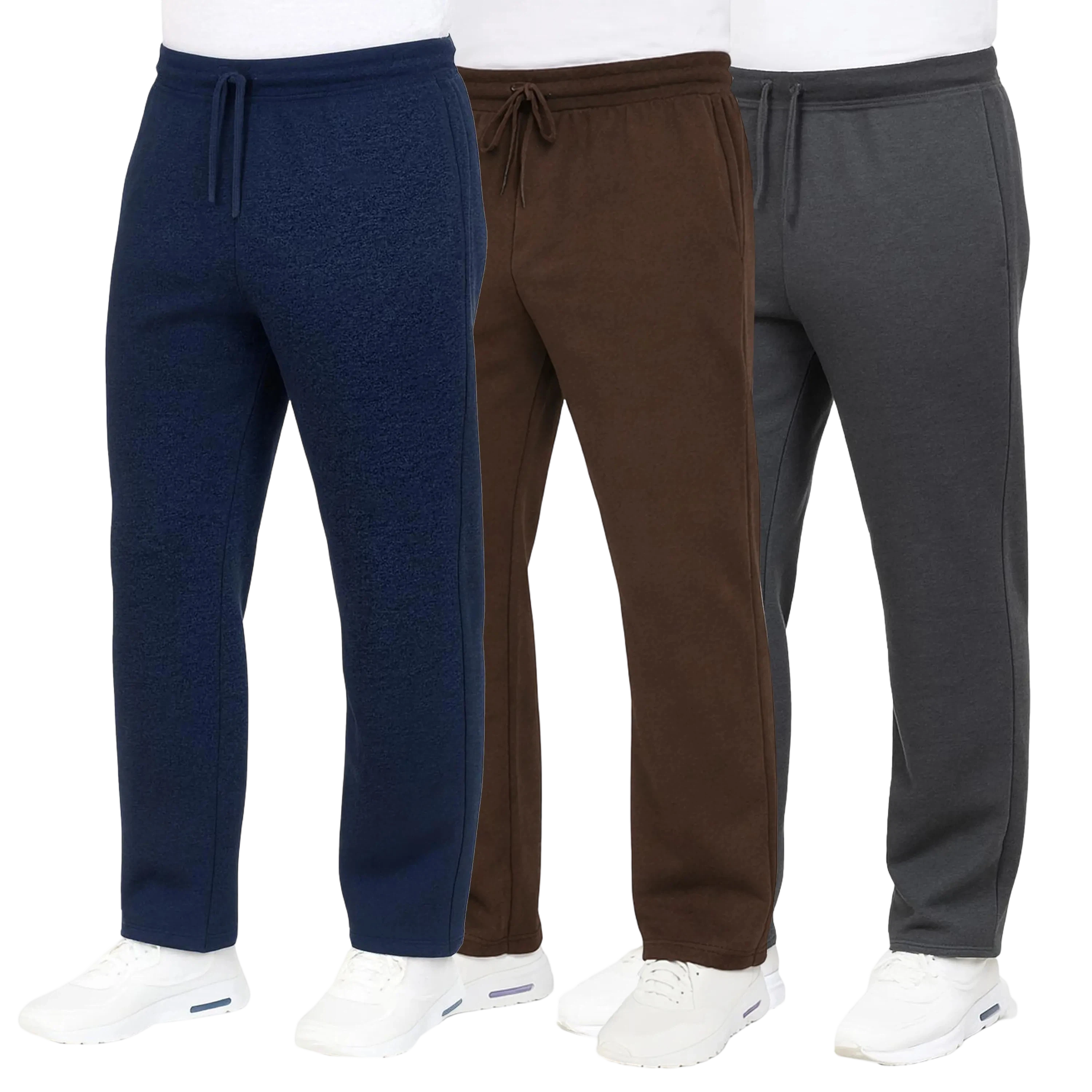 Men's Classic Heavyweight Fleece Sweatpants with Open Bottom