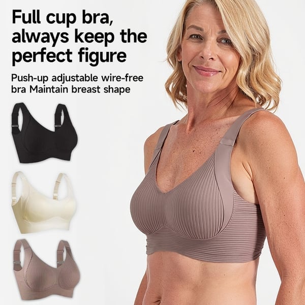 🎁Women's Ribbed Push Up Adjustable Wireless Bra✨🎁Buy 1 Get 9 Packs🔥
