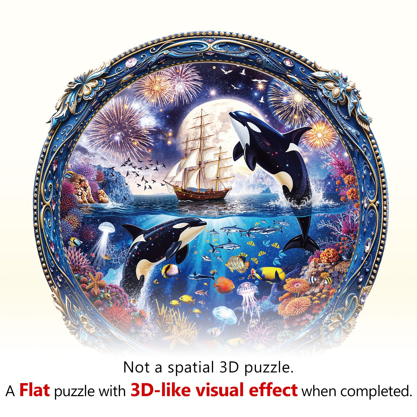 Glittering Ocean Wooden Jigsaw Puzzle