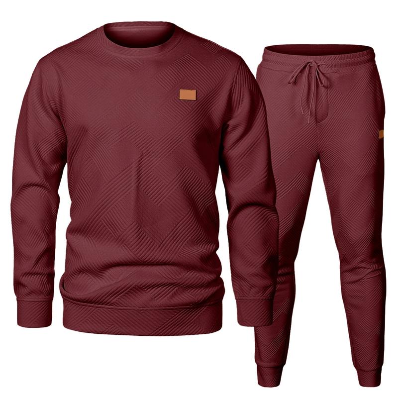 Men’s Classic Jacquard 2-Piece Tracksuit Set