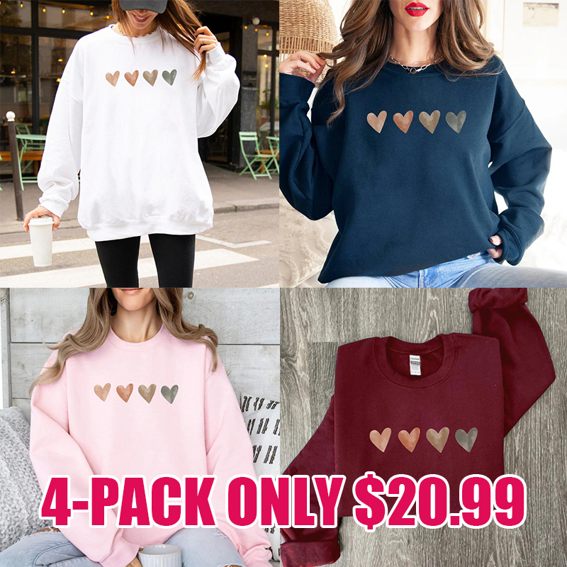 Women’s Cozy Heart Graphic Sweatshirt