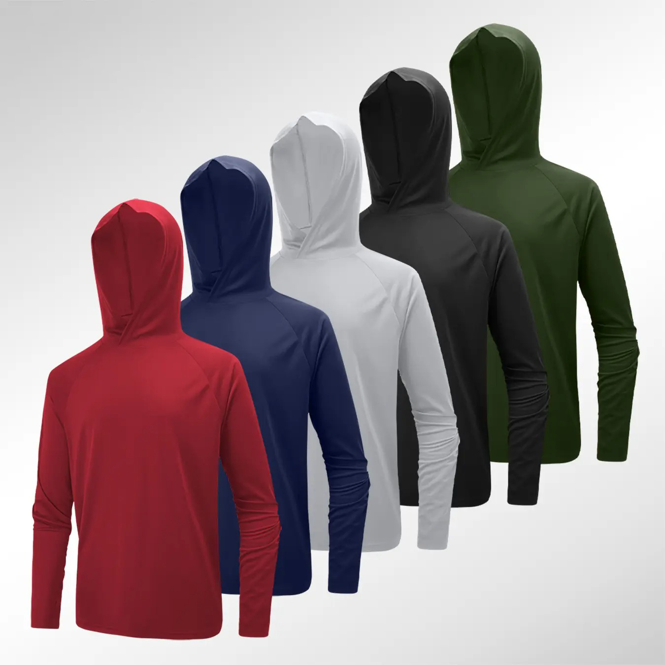 Men's UPF 50+ Quick Dry Athletic Hooded Long Sleeve Shirt☀️
