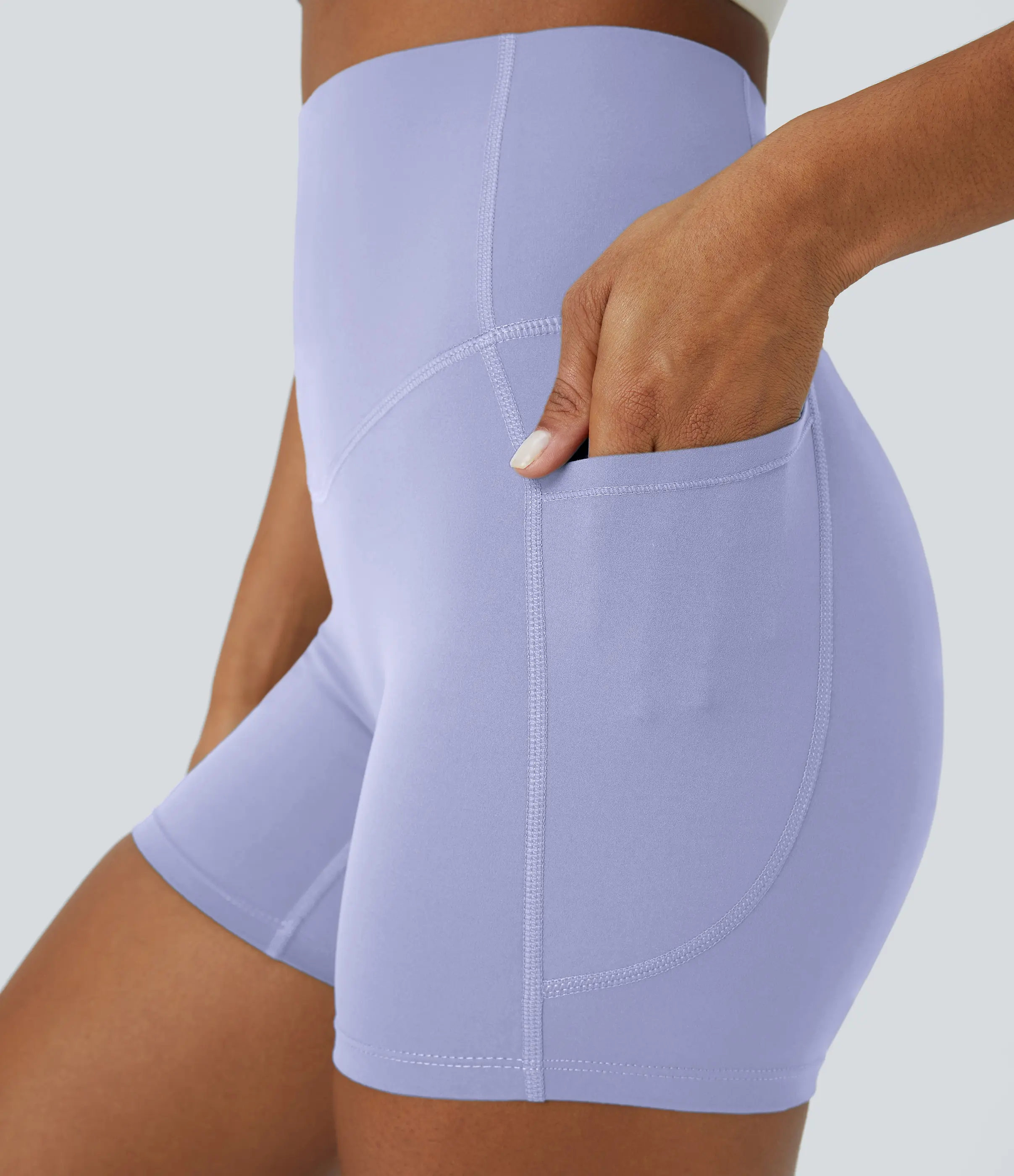 Women’s High-Waist Sculpting Biker Shorts With Pockets