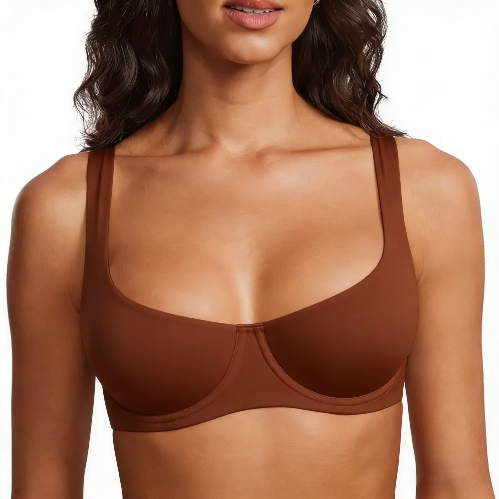 Women's No Padded Underwire Balconette Bra