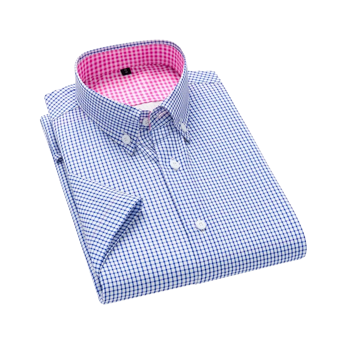 3pcs Men's Shirt Short Sleeve Business Formal Striped Solid Color