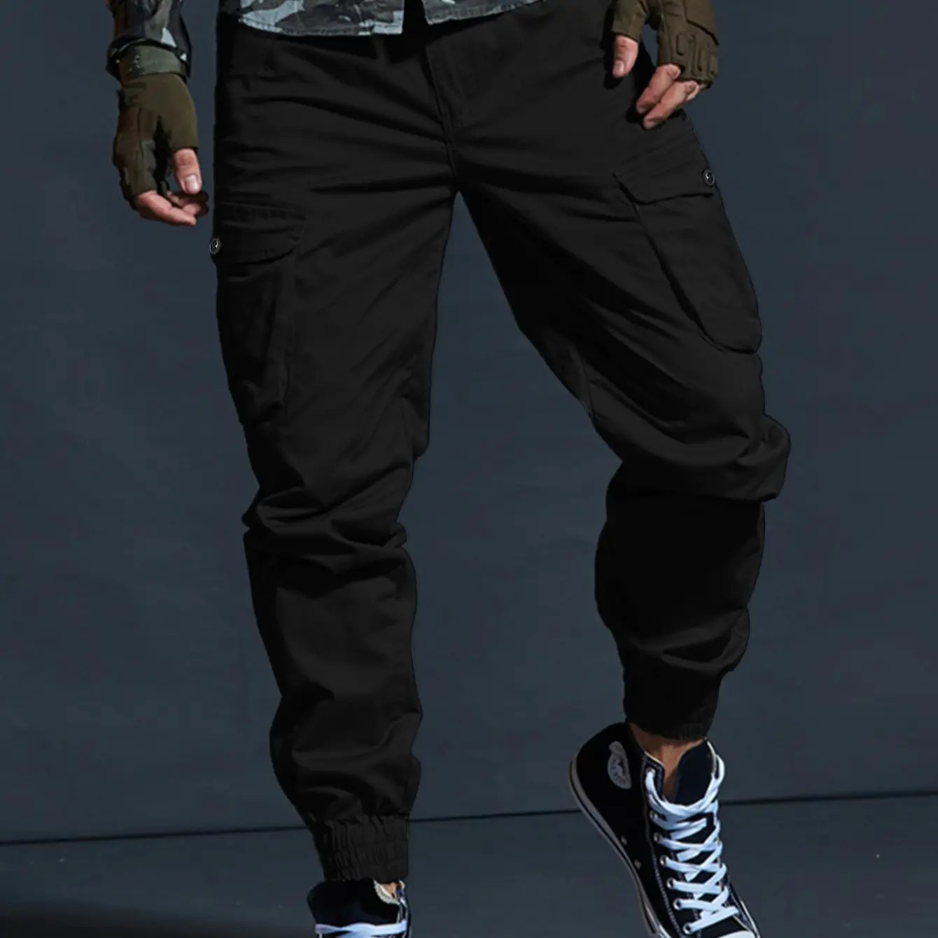 Men's Tactical Cargo Joggers - Multi-Pocket Rugged Pants for Outdoor & Urban Adventures