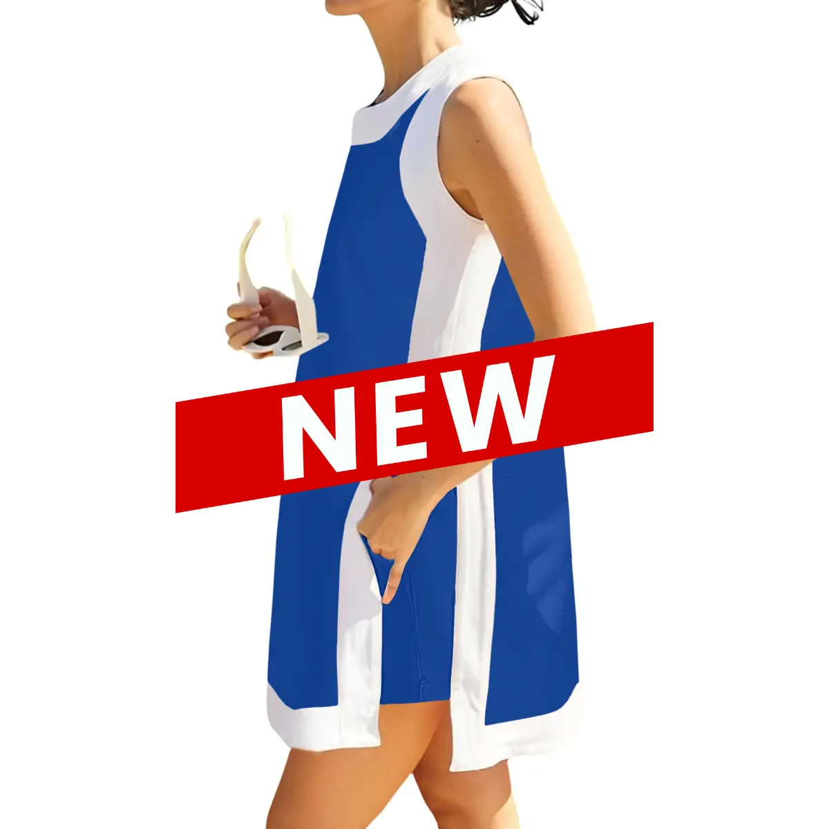 ✨Women’s Color Block Lounge Set – Casual Crewneck Top & Pocket Shorts