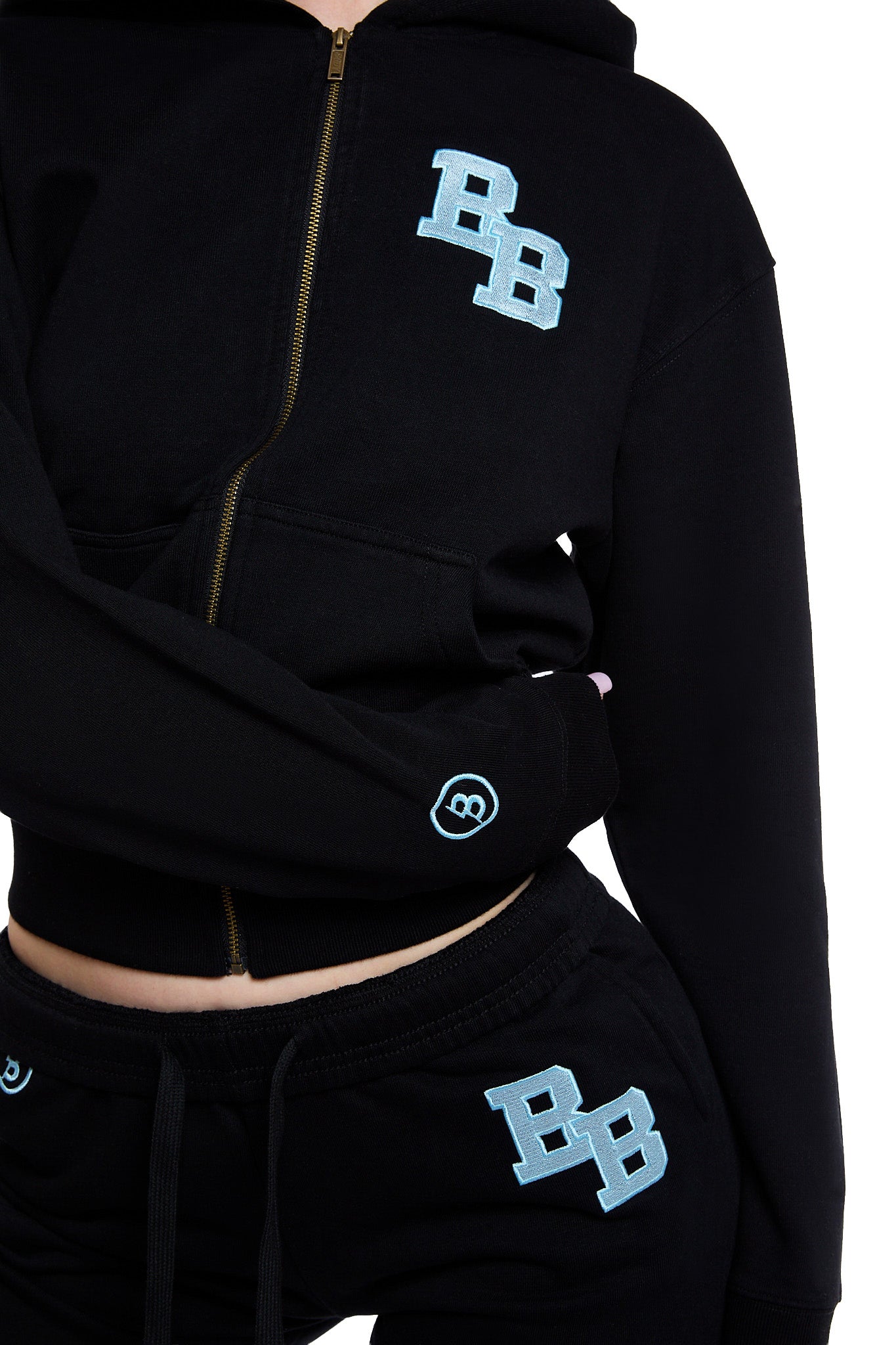 BODY UNIVERSITY HOODIE 2.0 (BLACK/TIFFANY BLUE)