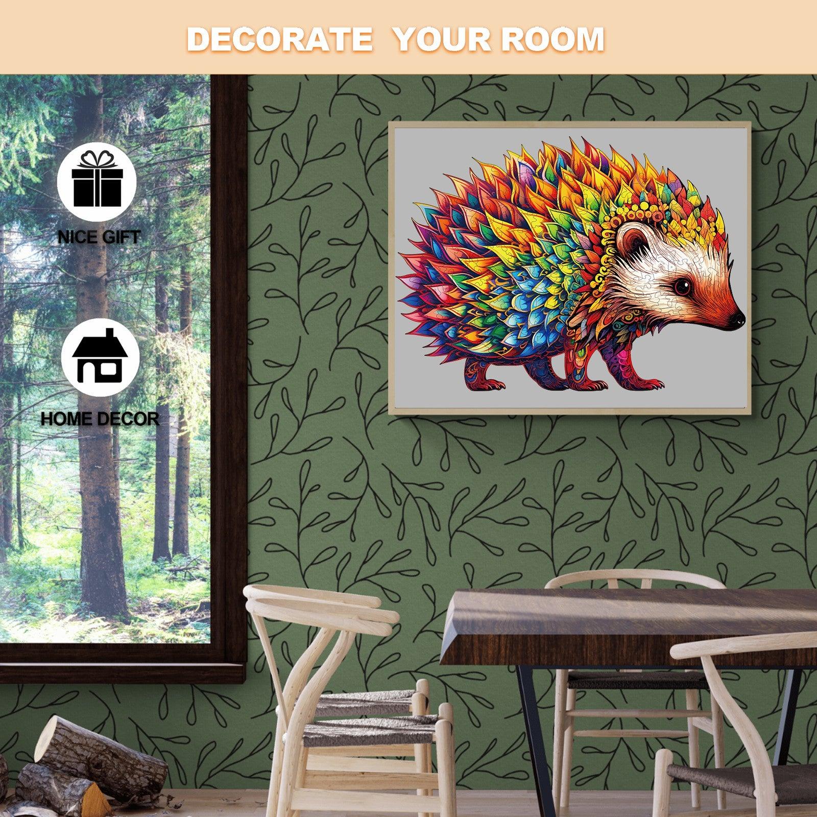 Cute Hedgehog Wooden Jigsaw Puzzle