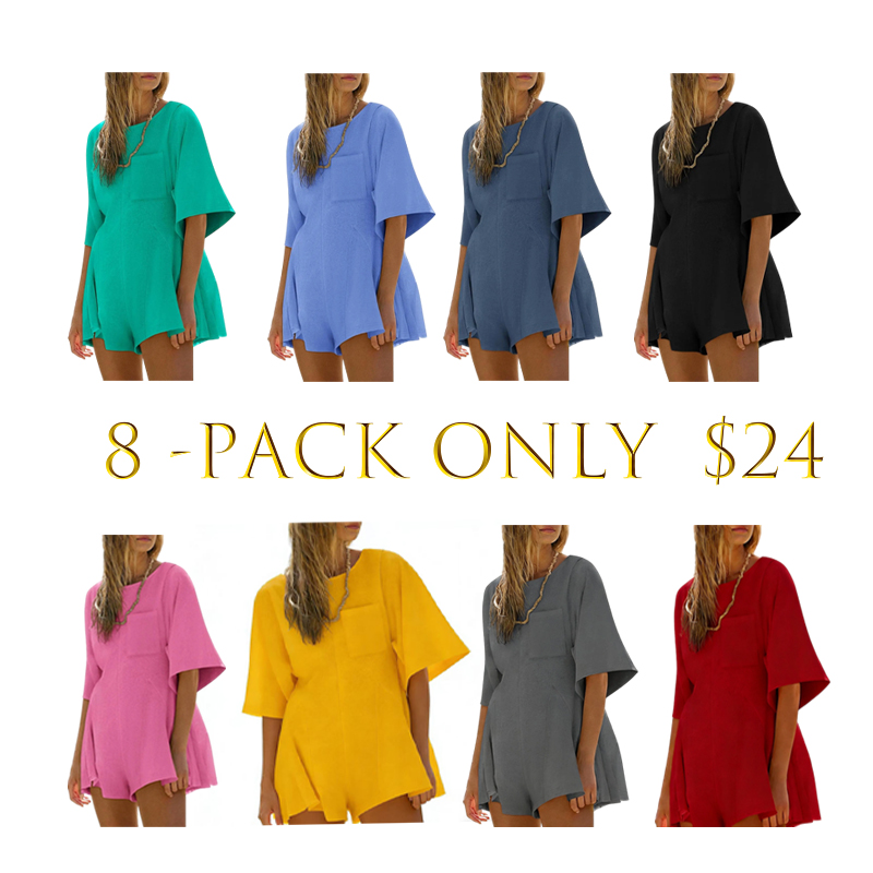 👖👖👖Women's Casual Short Sleeve Romper