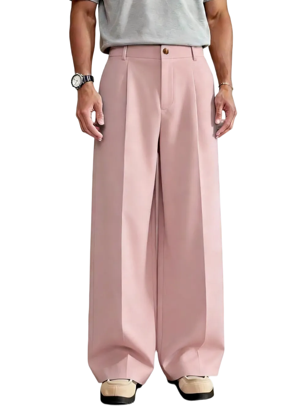 Versatile Wide-Leg Pants with Unique Buttons, Perfect for Daily & Party Wear