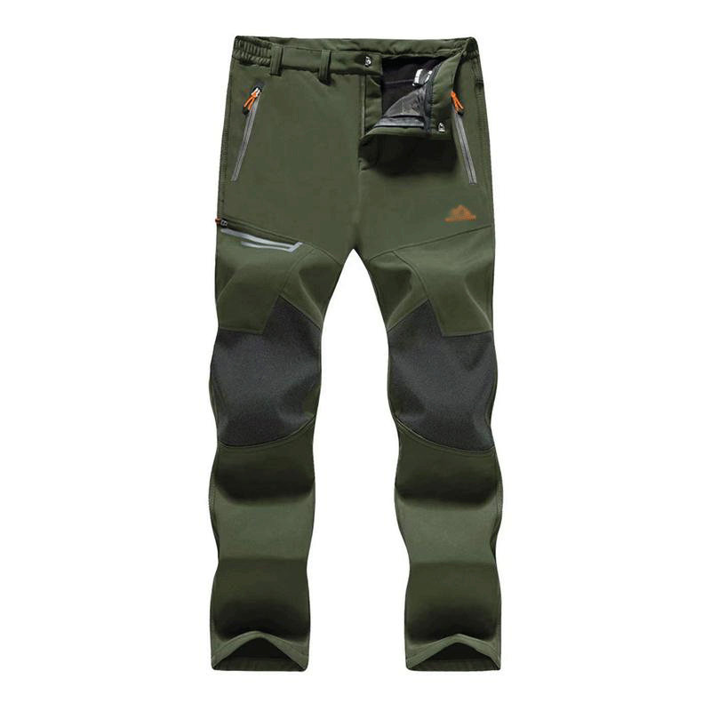 🧊 Men’s Fleece-Lined Water-Resistant Snow Pants – Warm Outdoor Winter Pants