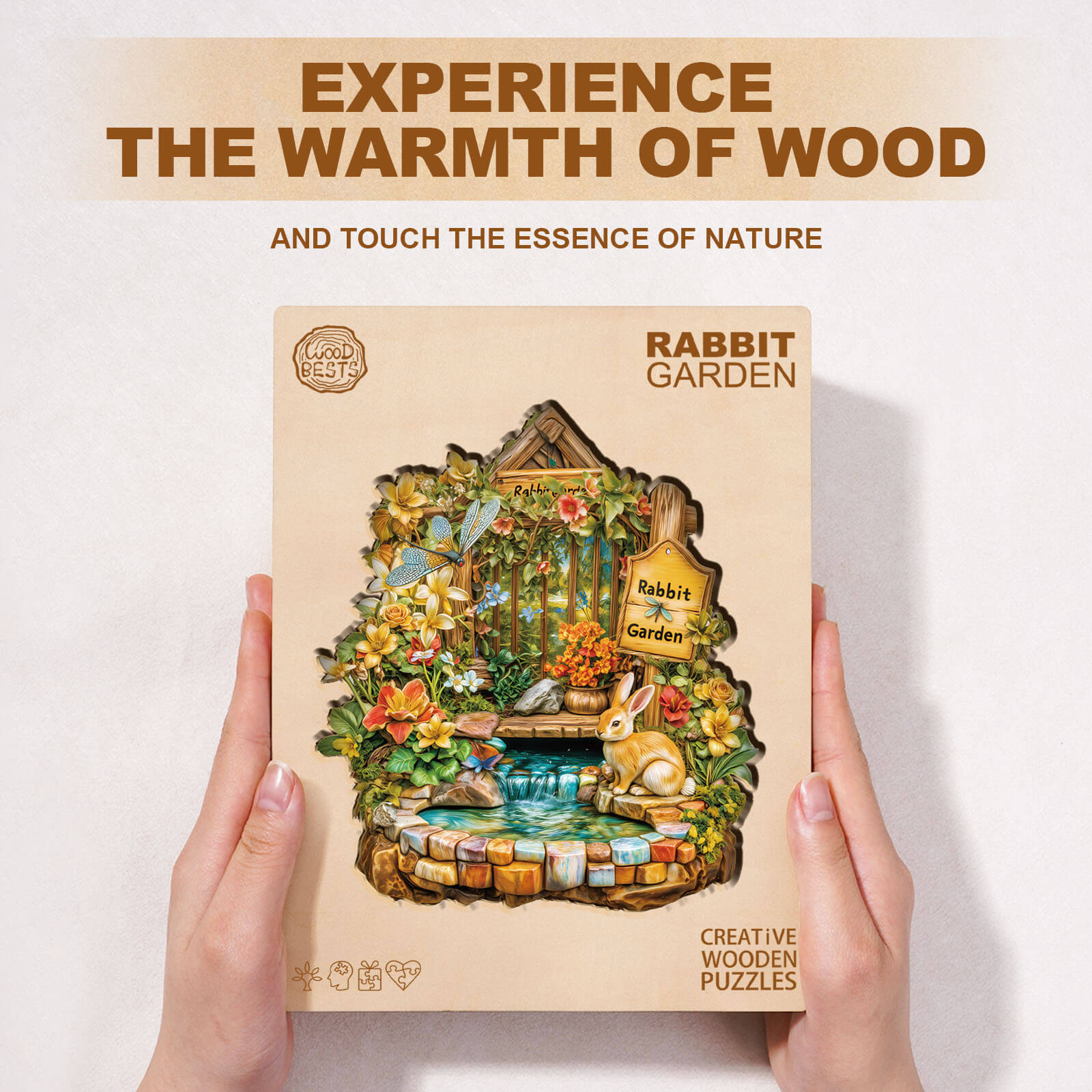 Rabbit Garden Wooden Jigsaw Puzzle