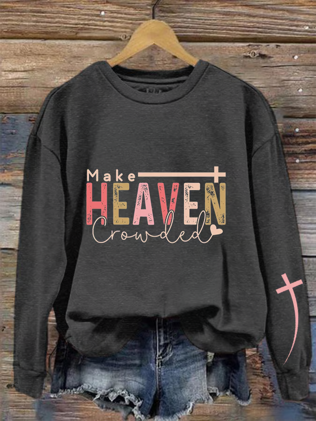 Women's Make Heaven Crowded Print Sweatshirt