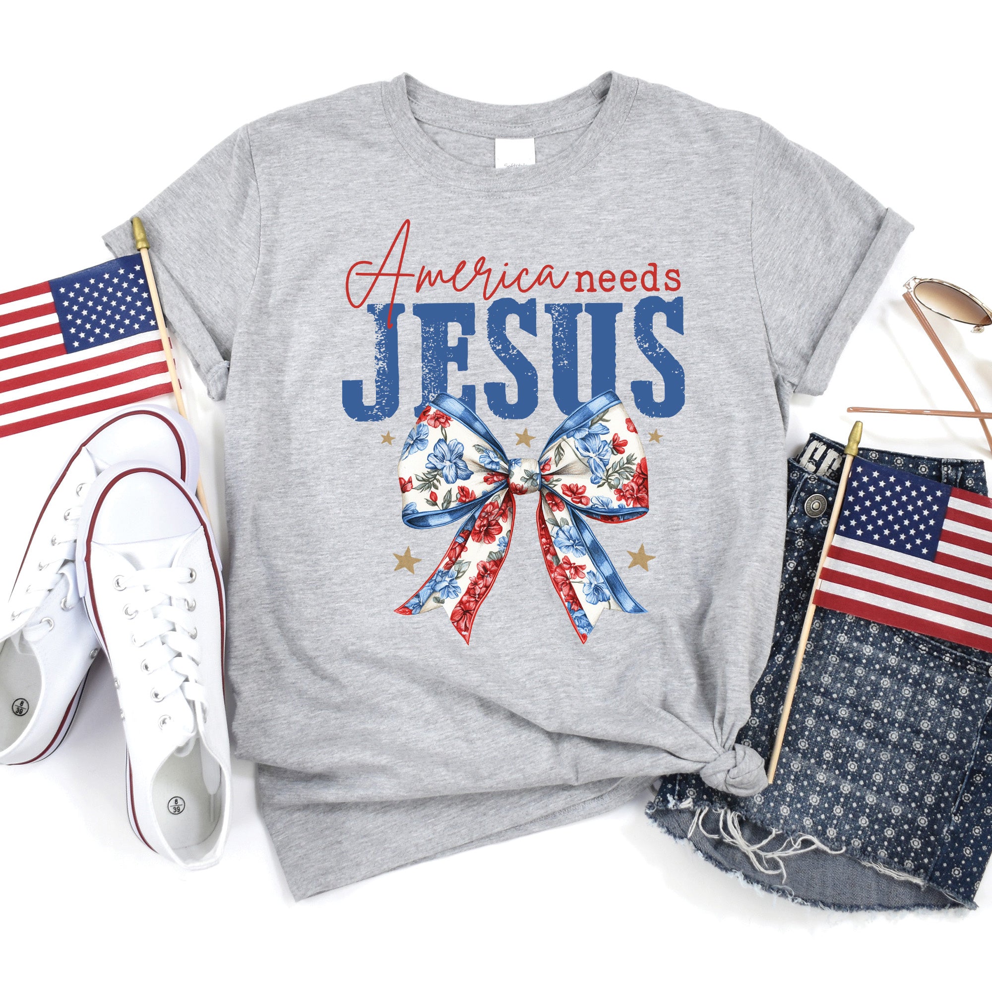 America Needs Jesus Tee