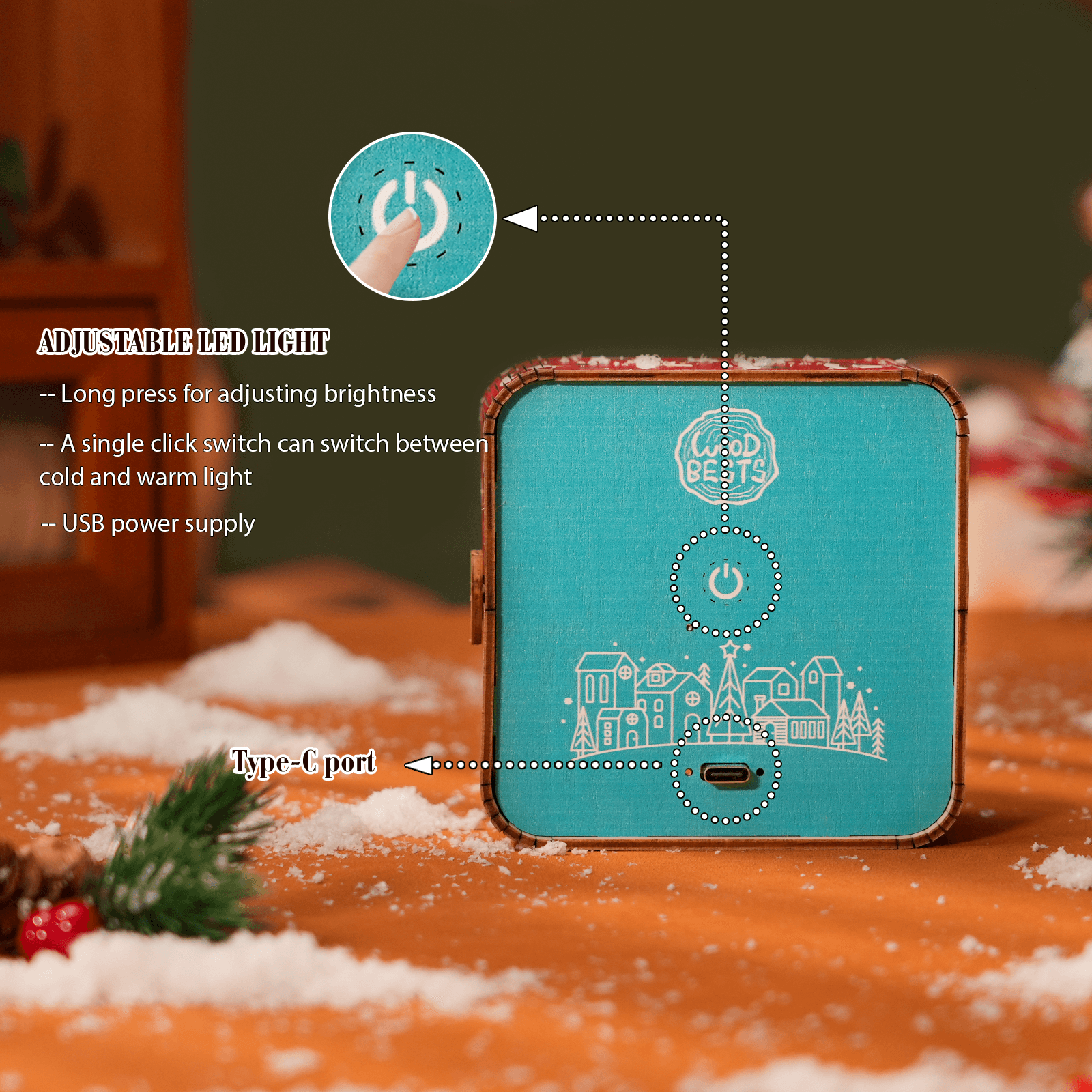 Wonderful Christmas Eve Kit- 3D Wooden Puzzle Night Light