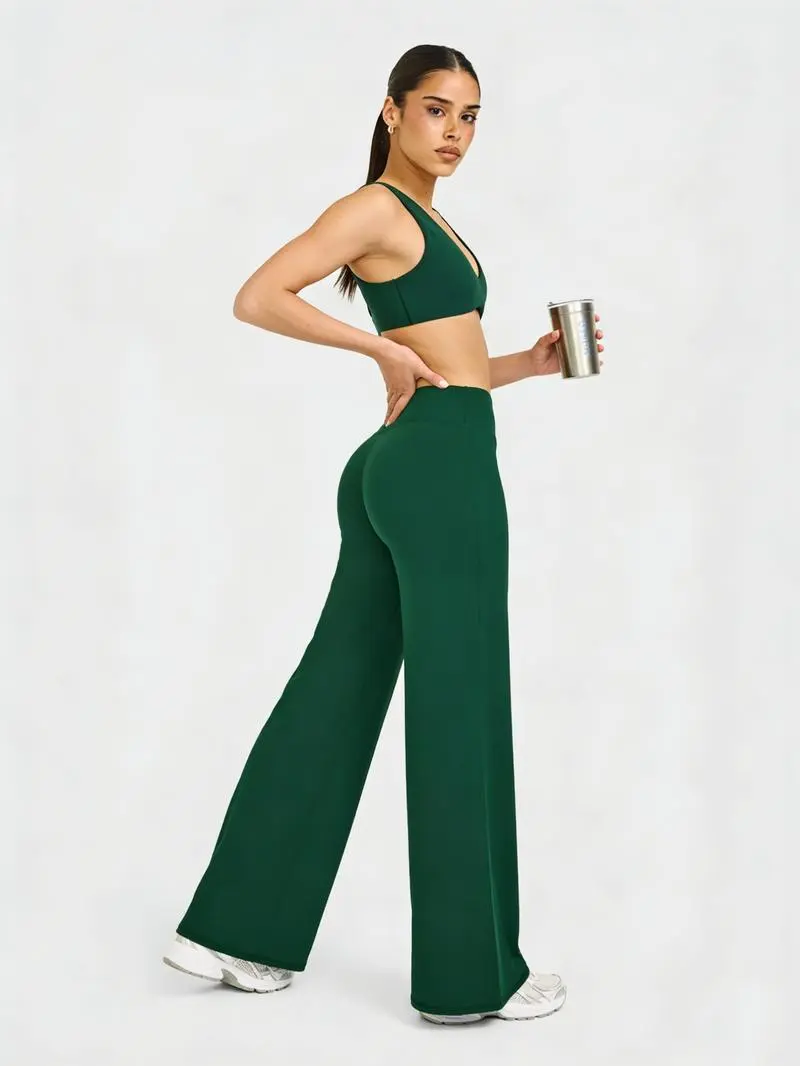 Straight Leg Bottoms Casual Pants