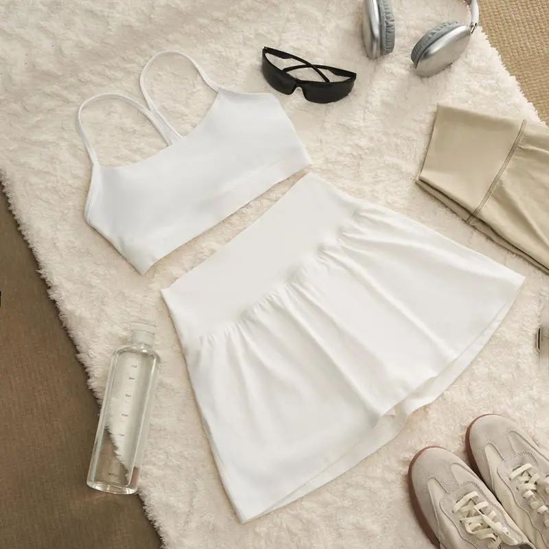 Women's High Waisted Tennis Skirts Built-in Shorts with Pockets Golf Skorts Activewear Outdoor