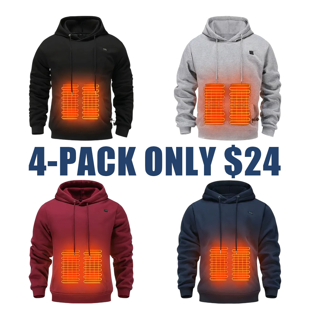 Men’s Smart Heated Hoodie with 5-Zone Heating & Adjustable Temperature