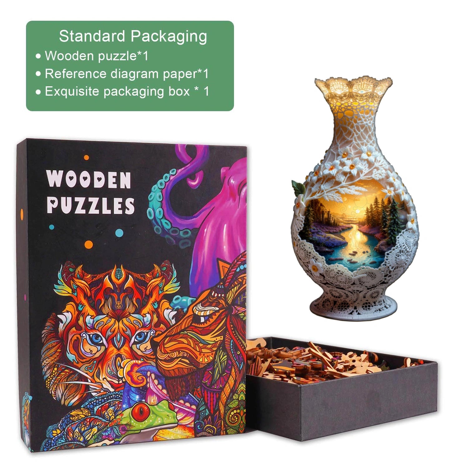 Woven Scenery Wooden Jigsaw Puzzle