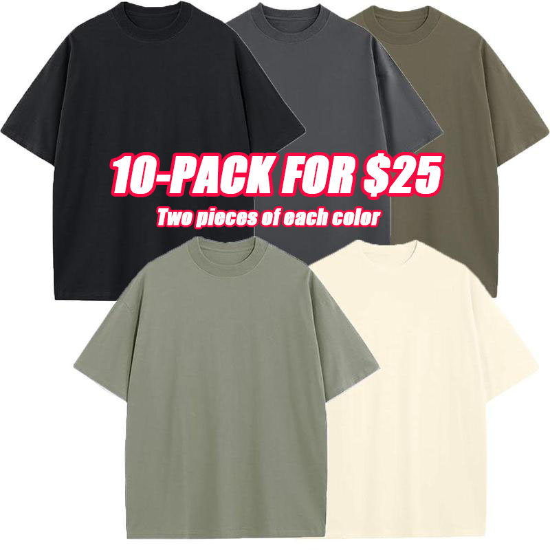 Men’s Multi-Pack Heavyweight 100% Cotton Drop Shoulder Fashion Tees
