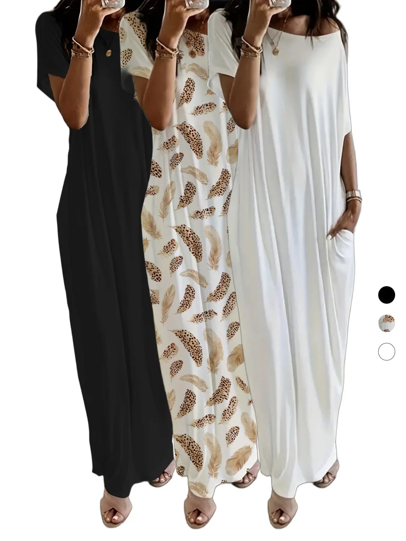 Women's Batwing Sleeve Lounge Dress