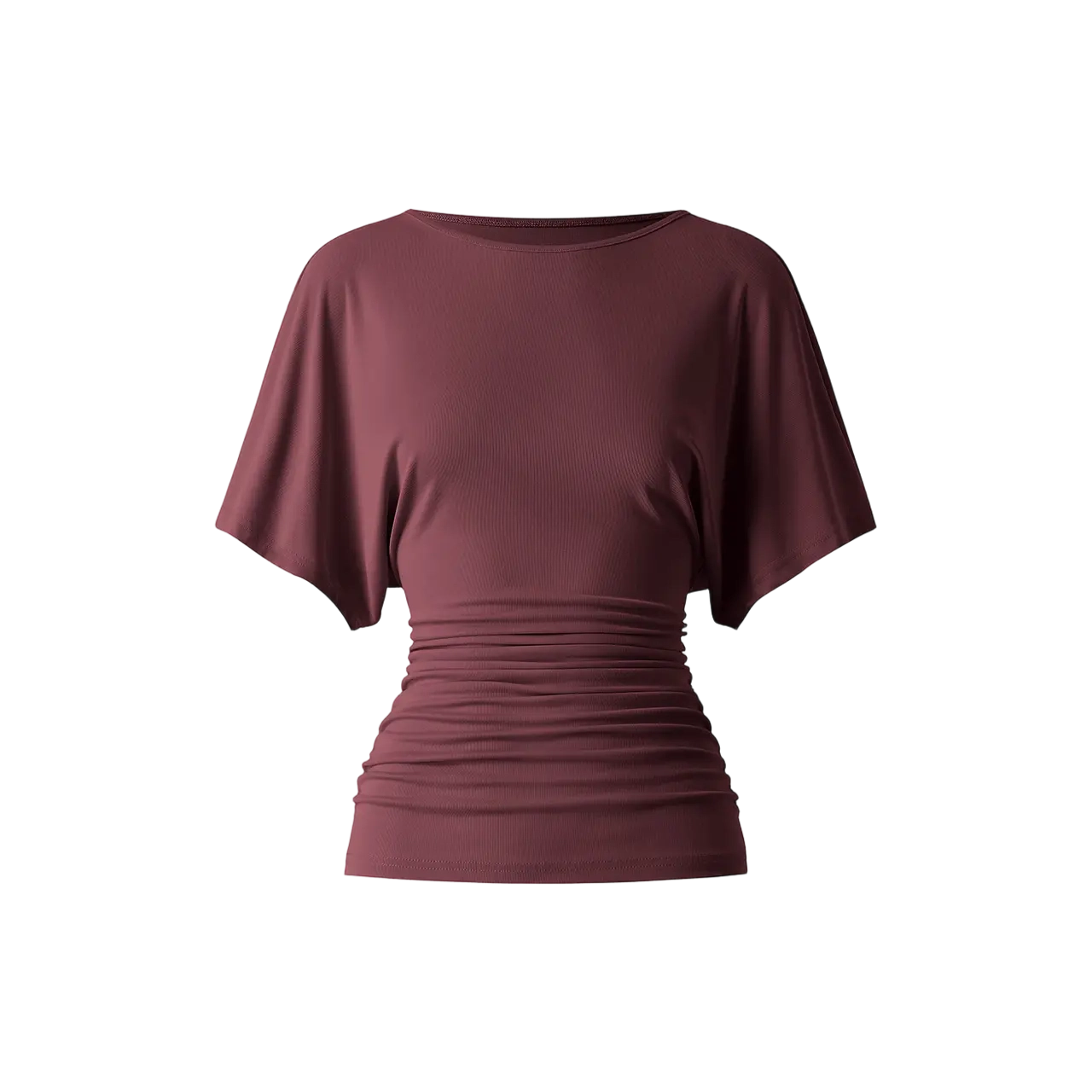 ✨Effortless Ruched Side Batwing Sleeve Top