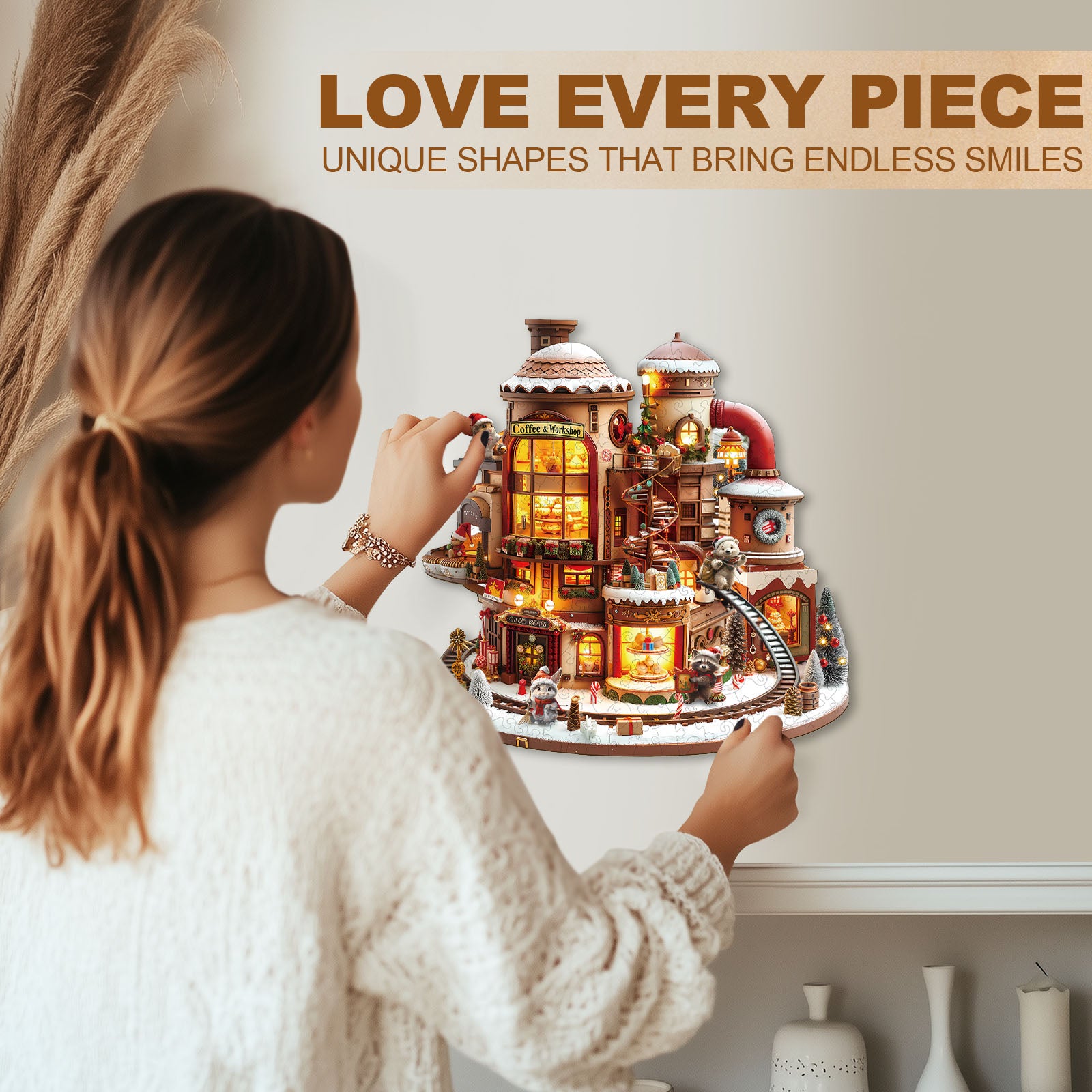 Coffee Workshop Wooden Jigsaw Puzzle