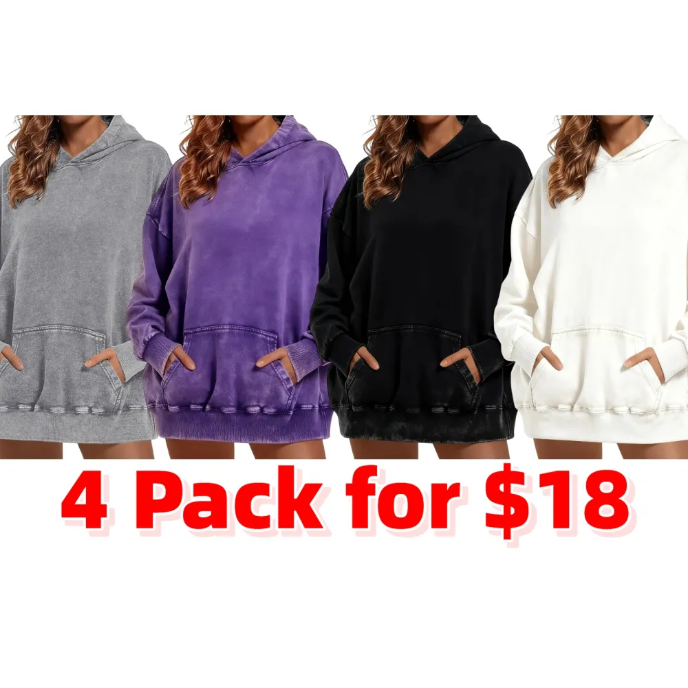 Unisex acid washed hoodie